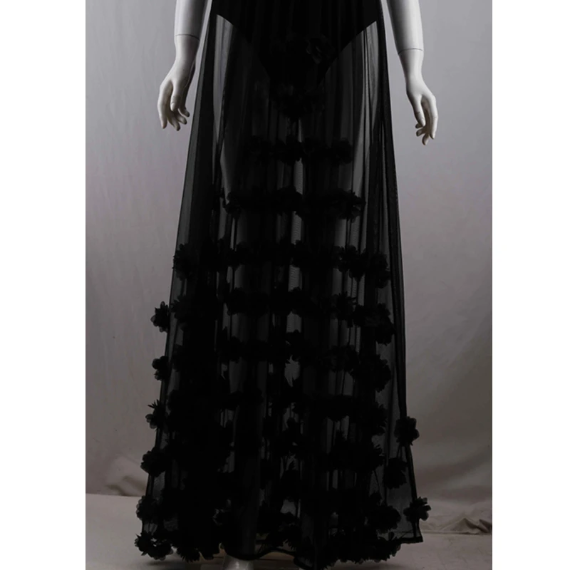 Новинка 2019 модное Черное женское сексуальное длинное платье для рождественской