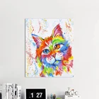 QKART настенная живопись кошка домашний декор настенные картины для гостиной без рамки холст картины плакаты и принты