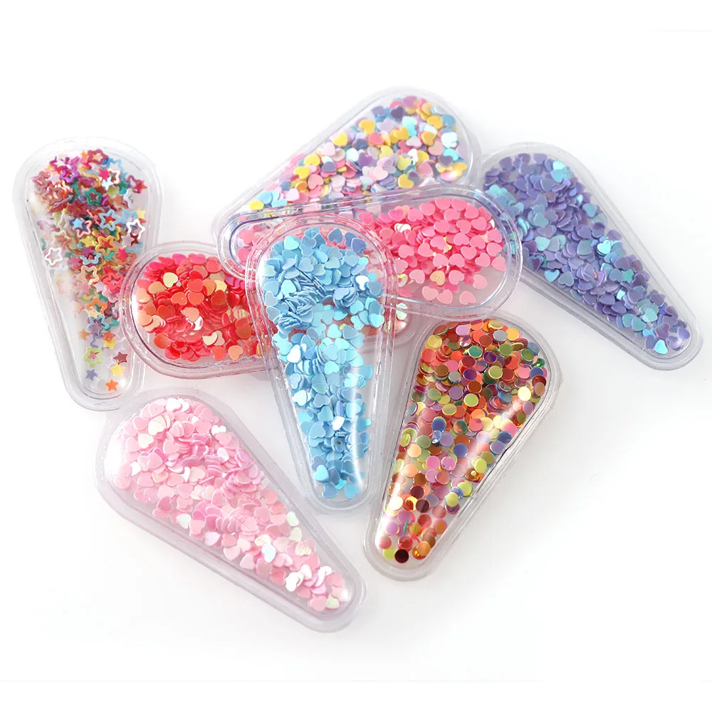 10 шт прозрачные блестки зыбучие пески наклейки детские и DIY шпильки аксессуары
