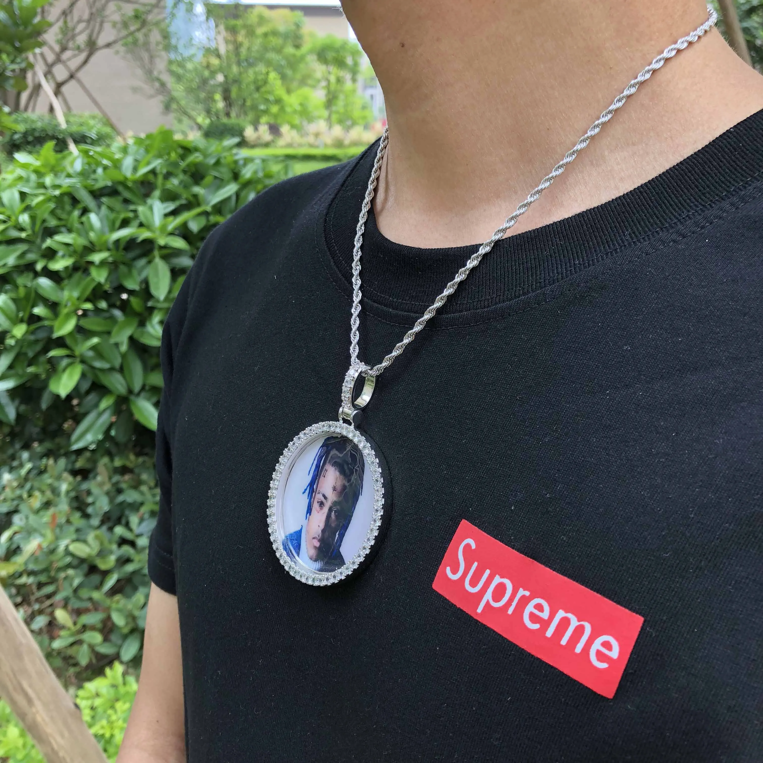 Сверкающая подвеска с изображением на заказ ювелирные изделия в стиле хип-хоп |