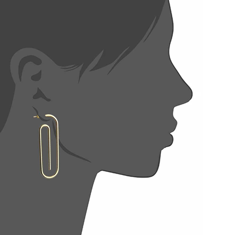 VAROLE Paperclip минималистичные серьги, висячие серьги, серьги золотистого цвета, висячие серьги для женщин, модные ювелирные изделия Brincos
