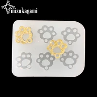 uv resin jewelry liquid silicone mold animal footprints shapes resin molds charms for diy handwork jewelry finding accessories