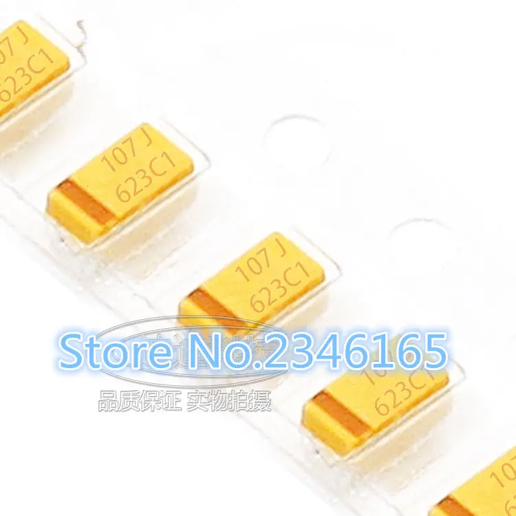 Танталовый конденсатор SMD 3216 100 мкФ 6 3 V 6V3 107 107J 10 шт.|Интегральные схемы| |