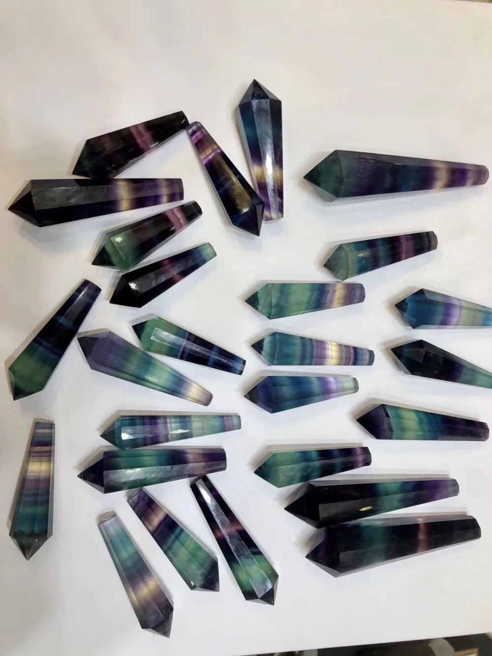 

Natural color fluorite Water droplets shape pendant Reiki healing quartz crystal as friend gift