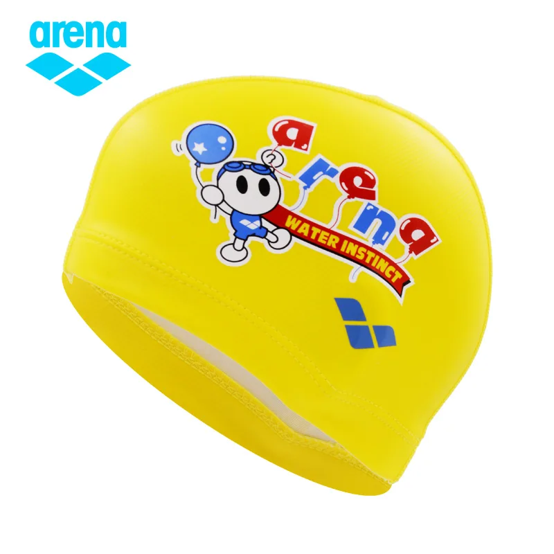 Arena прекрасные печатные Одежда заплыва Кепки для детей силикона и лайкра Одежда заплыва шляпа защитить уши Водонепроницаемый pss7650j