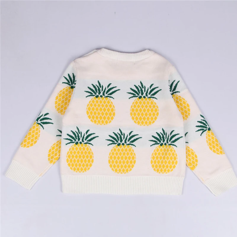 CAMPURE Модный зимний свитер для девочек детская одежда с ананасами 2018 мультяшный