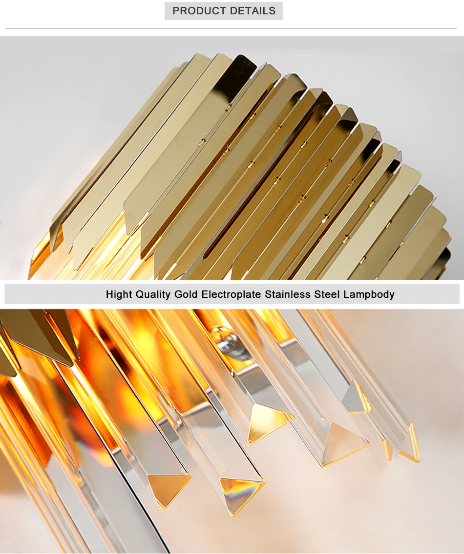 Youlaike Modern Crystal Chandelier For Dining Room Single Light Polished Steel Suspension Lighting Fixtures LED Cristal Lustre