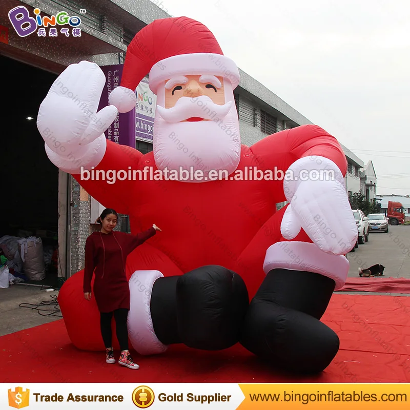 

Free express 5 meters giant inflatable sitting Santa Claus for Christmas decoration blow up Father Christmas model festival toys