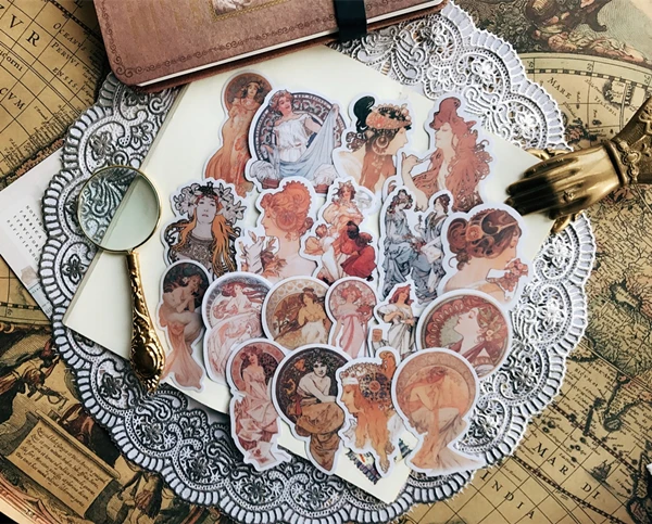 19 шт./упак. винтажное Западное искусство богиня Vellum бумажное семейное счастливое