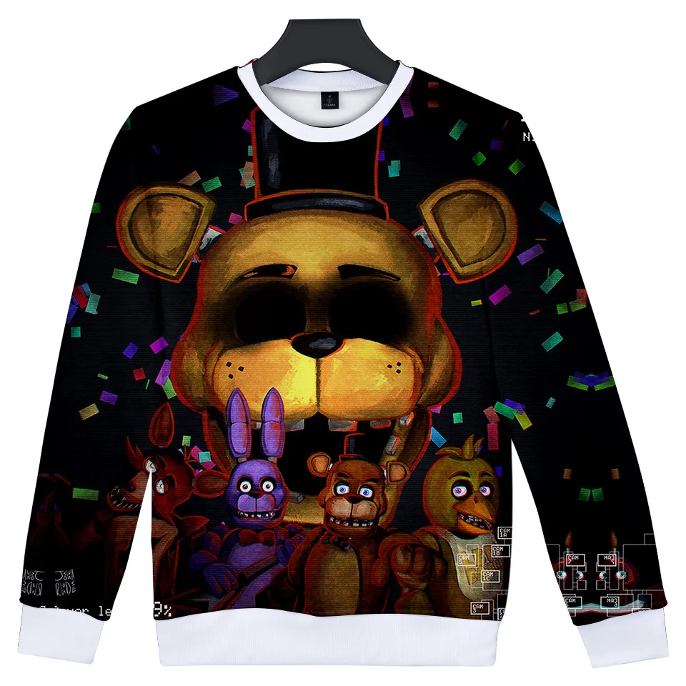 Толстовка Fnaf с 3D рисунком для мальчиков худи FNAF Свитшот пять ночей у уличная