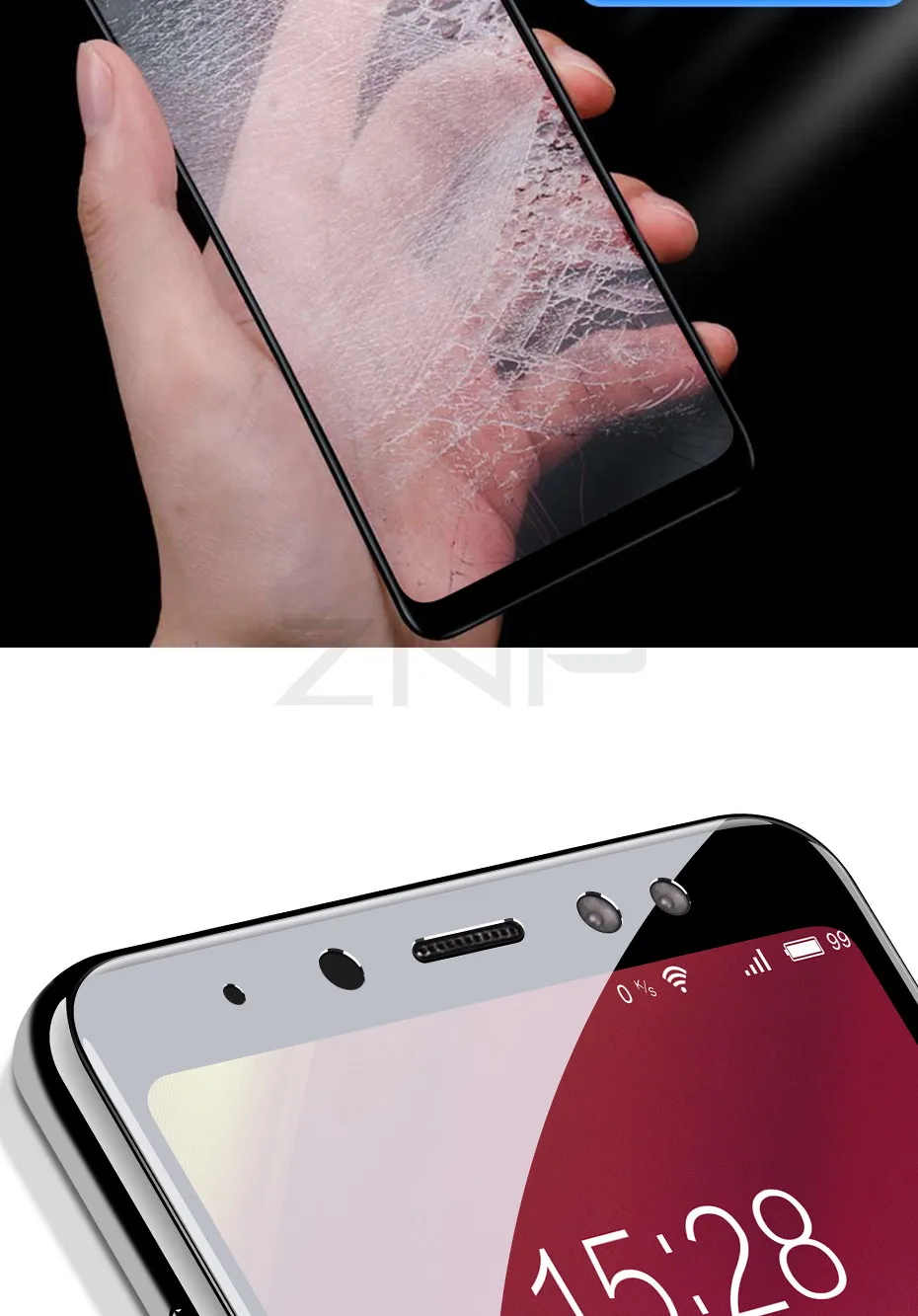ZNP 2 шт. 15D защитное закаленное Стекло для samsung A3 A5 A7 Экран протектор для samsung J4 J6 плюс A8 J7 Стекло