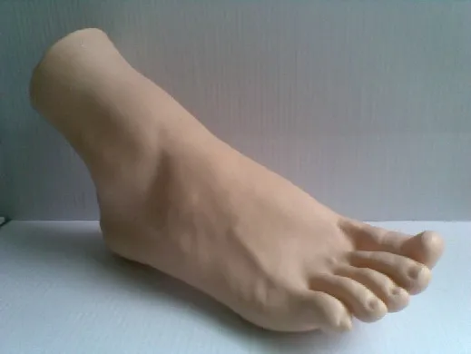 Манекен женской правой яркой стопы модель-манекен витрина для ювелирных изделий