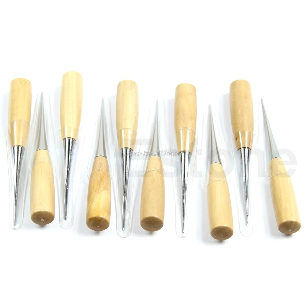 Новые профессиональные инструменты для шитья кожи деревянные ручные швенки