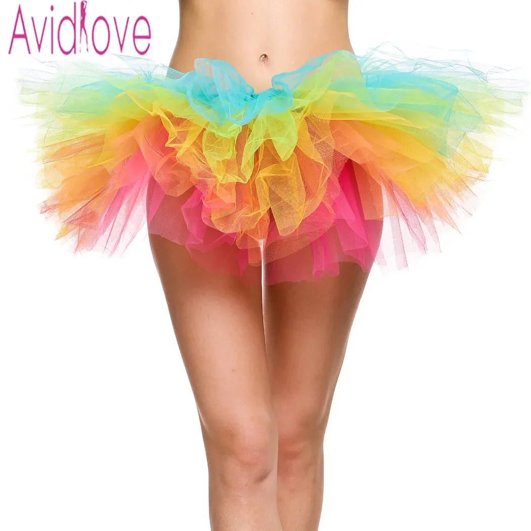 Avidlove/Модная женская разноцветная юбка пачка пикантная с эластичной резинкой на