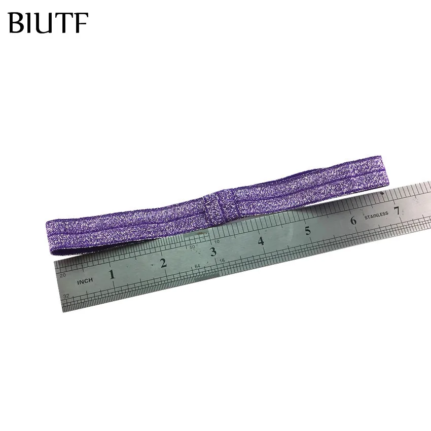 30 шт./лот 5/8 ''(15 мм) Мишура волнистая ткань эластичная повязка на голову для