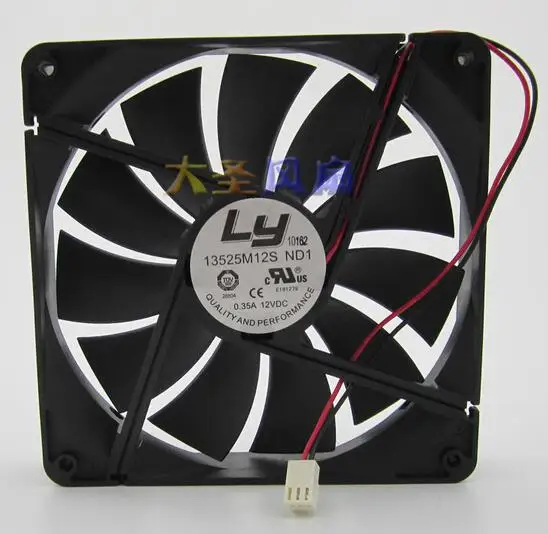 LY 13525M12S ND1 13 5 см 12В 0.35A 2 проводной вентилятор|wire fan|fan 2fan 12v |