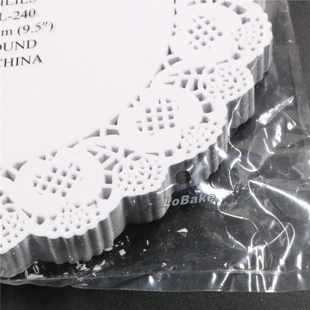 (160 шт./упак.) Новейшие 9 5 дюймовые круглые белые полые кружевные бумажные салфетки