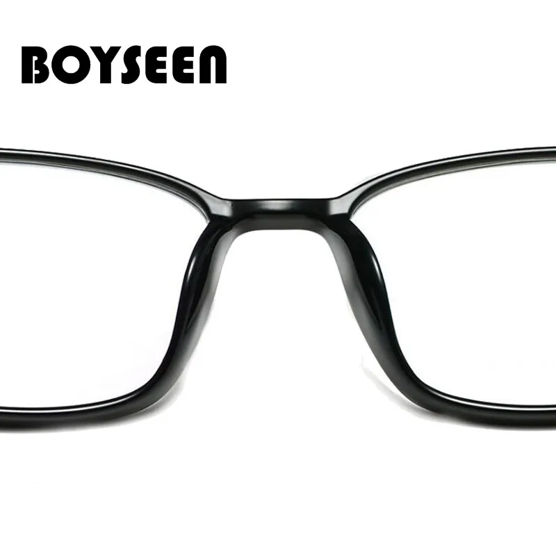 BOYSEEN TR интегрированные носовые накладки Blu-Ray плоское зеркало ультра легкие компьютерные очки, художественные квадратные оптические очки 11761