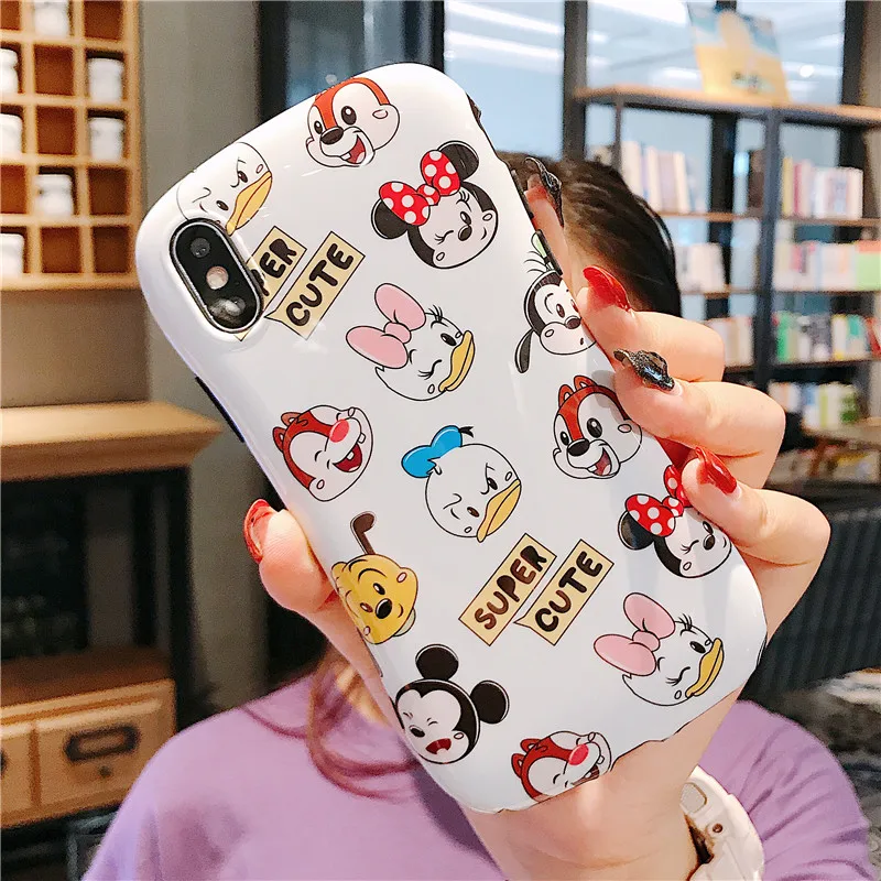 Lovely Donald Duck Mickey Mouse Cartooon Apple Case TPU Silicone Anti-Fall Fitted Cover For Iphone 6 7 8 S Plus X XR XS XSMAX |