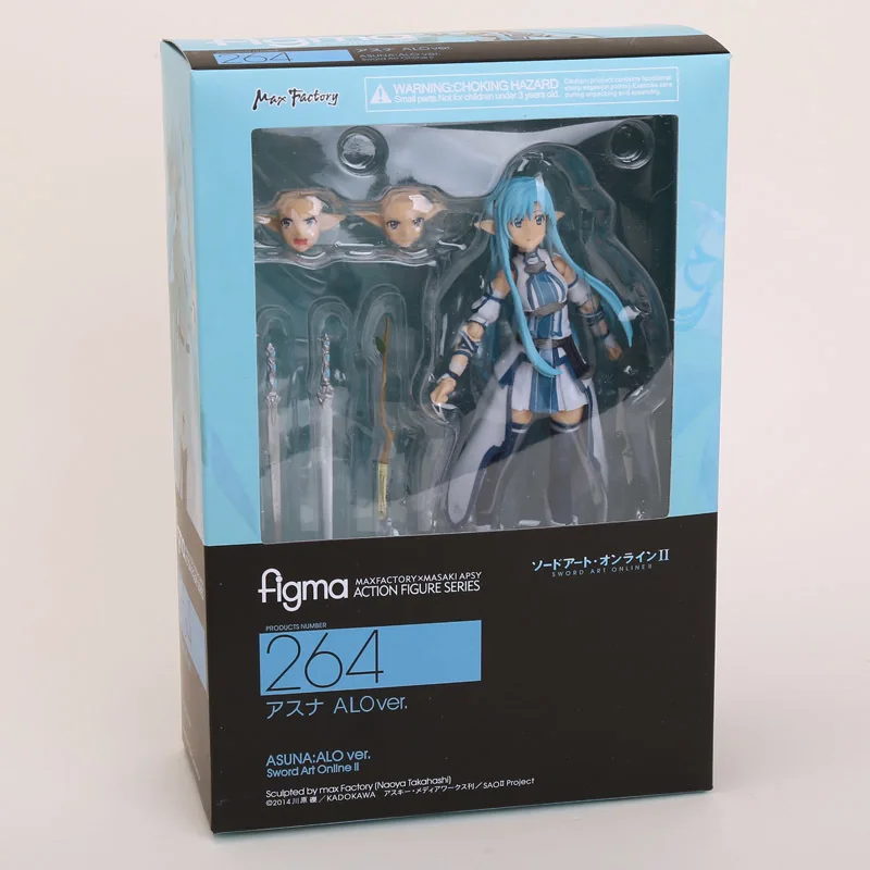 15cm Anime Sword Art Online II SAO Asuna ALO ver. Figma PVC Action Figure Collectible Model Toys Doll Christmas Gifts With Box|gift collection|art onlinesword art online |