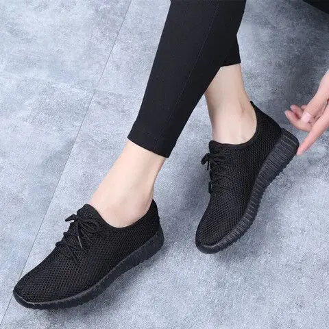 Женские кроссовки из сетчатого материала Sapatos Casuais воздухопроницаемые для