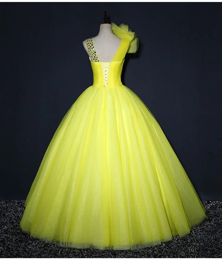 Darlingoddess Vestidos De Novia бальное платье свадебное платье бисерная шнуровка желтые птичьи платья Robe de mariage реальные фотографии