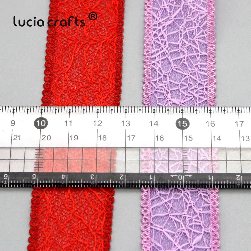 Lucia crafts 5/6 ярдов 25 мм сетчатая кружевная лента для отделки тканевая DIY упаковка