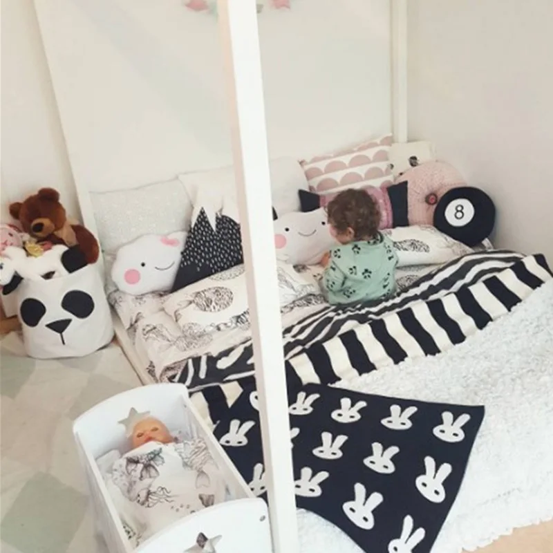 Скандинавские детские игрушки сумки для хранения одежды корзина белья с пандой