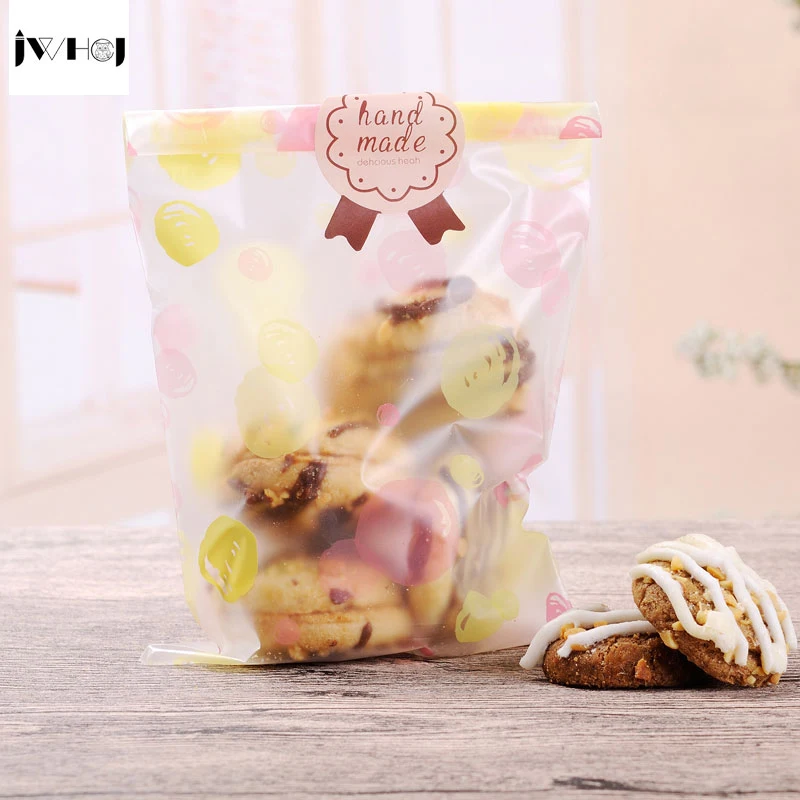 50 шт./лот цветные пузырьки клейкая сумка печенье сделай сам подарочные пакеты для