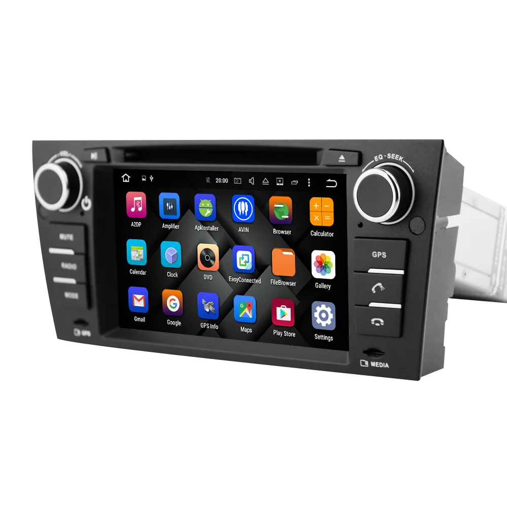 Eunavi Octa 8 ядерный 1 Din Android 9 0 автомобильный DVD для 3 серии BMW E90 E91 E92 E93 318 320 325 ручного