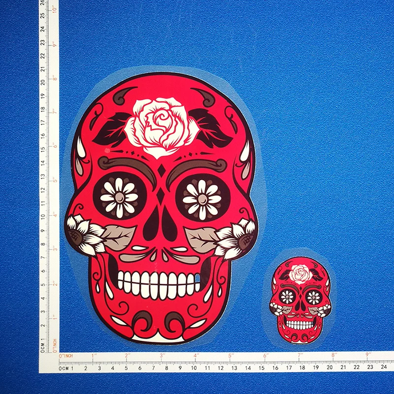 ONESAID Washable Iron-on Transfers Skull for Clothes Plastisol Heat Transfer Sticker Press Applique S-030 | Дом и сад
