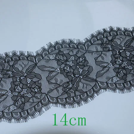 3 meter 3 м/лот кружевная ткань для ресниц 13,5 см DIY декоративная Высококачественная мягкая нейлоновая кружевная ткань для свадебного платья - Цвет: 3 meter