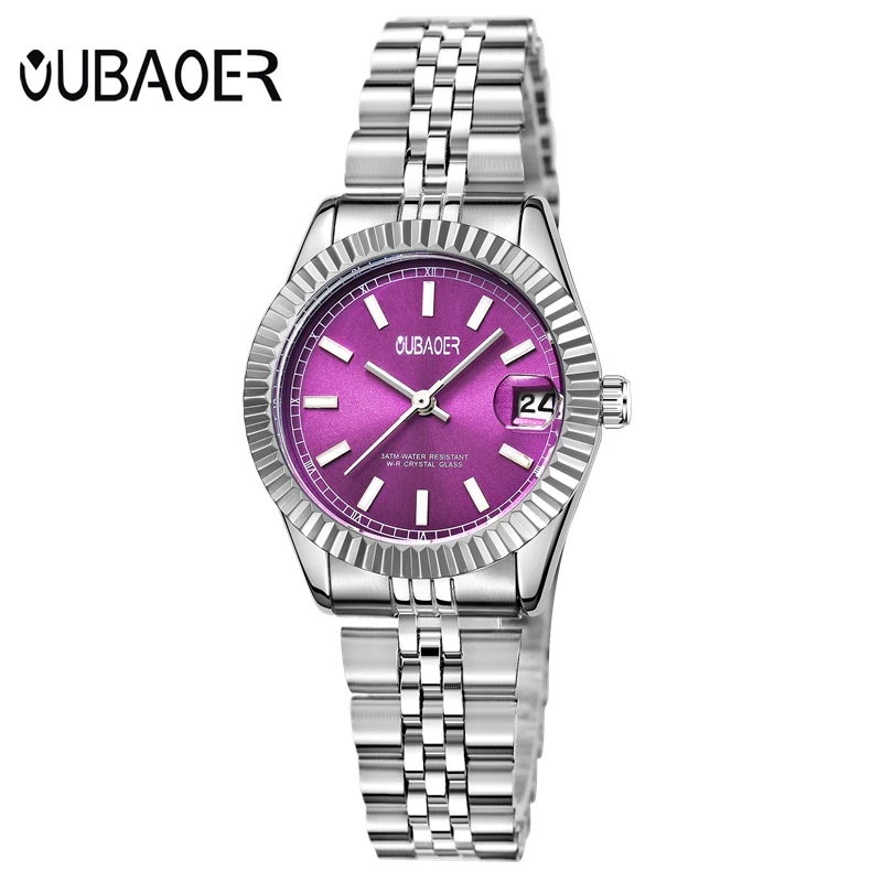 OUBAOER Business Quartz Watch Women Stainless Steel Date Calendar Ladies Watches Jewelry Wristwatches Clock Montre Femme 6090LA | Наручные