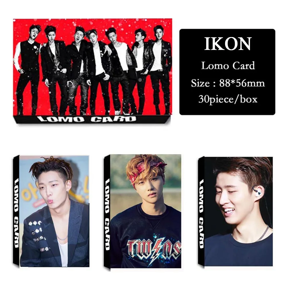 K k POP ikon 4 B. I Бобби альбом LOMO Cards pop Новая мода самостоятельно изготовленная