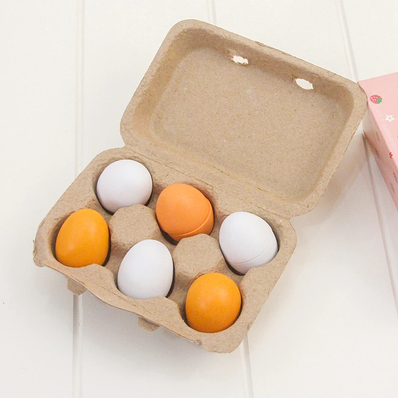 6 деревянных игрушечных кухонных желтка для игр обманывающие игрушки детей