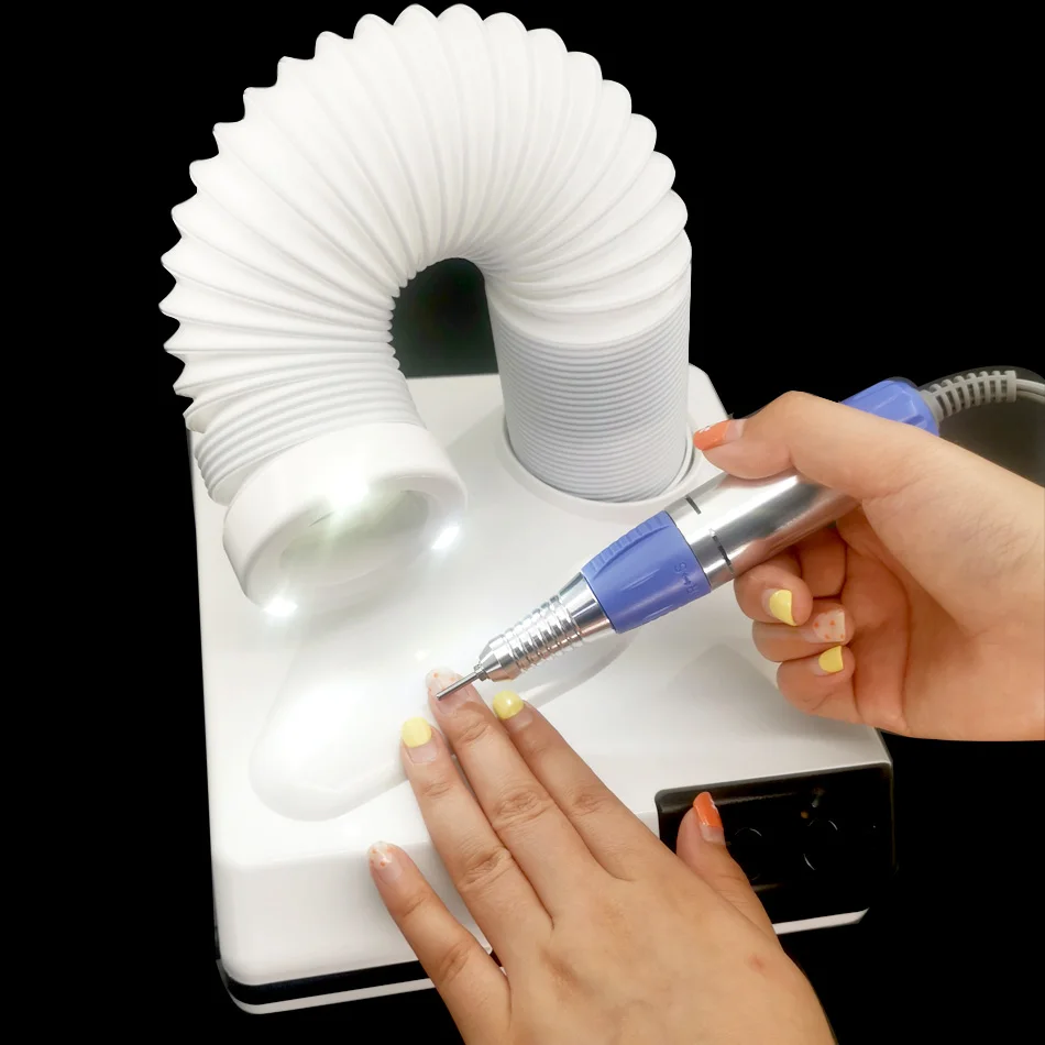 60W 3 LED Light Nail Dust Collector Machine Nail Vacuum For Manicure Vacuum Cleaner Nail Art Nail Fan Dust Suction