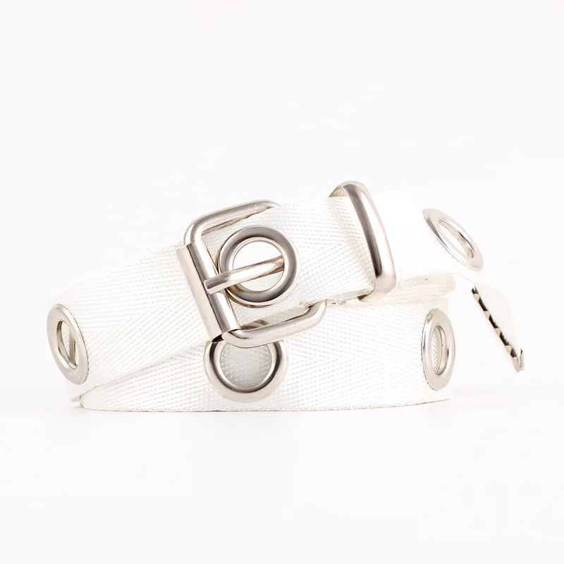 Холщовые ремни с заклепками и вырезами в уличном стиле женский модный пояс