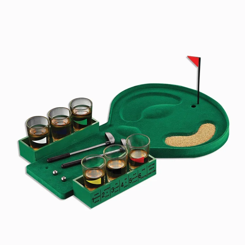

1 Set Golf Drinking Party Board Games Bar Fun with 6 Glasses Novelty Toy For Drink
