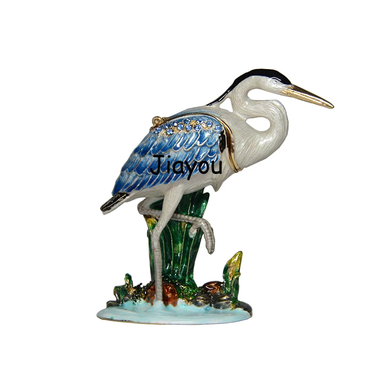 Винтажное украшение Хрустальная шкатулка брелок heron bird декоративная