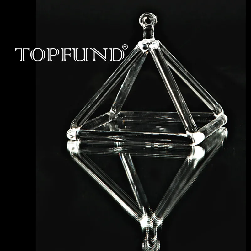 

topfund 2 pcs of Clear Quartz Crystal Singing Pyramids 6'' 8''