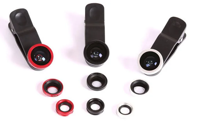 Универсальные Объективы для мобильных телефонов 3 в 1 Fisheye объектив iphone 6s 5s samsung s5