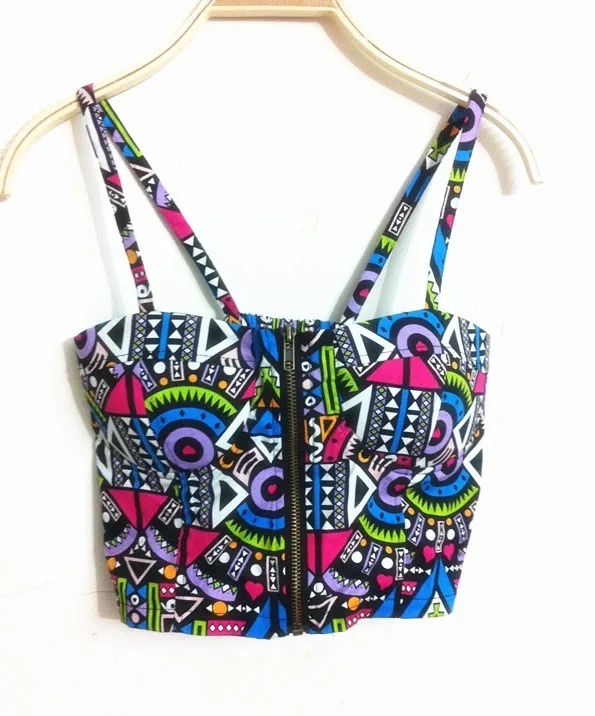609B Укороченный топ на тонких бретельках, синий Цветочный сексуальный топ на бретельках, Бюстье на молнии, корсет, жилет в стиле Лолиты, бандажный сексуальный бюстгальтер - Цвет: 609B