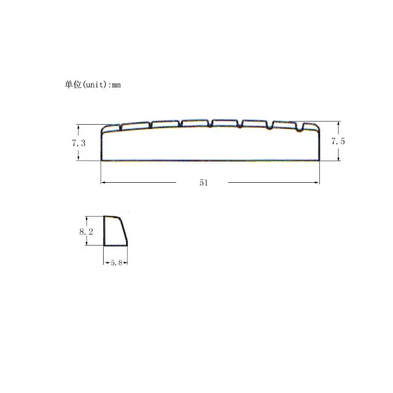 2 шт Пластиковые щелевые гитары Топ гайка для 7/8 струн Запчасти Аксессуары|Детали