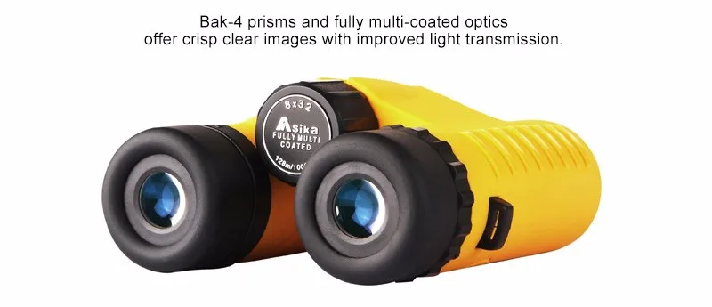 Asika широкоугольный 8x32 HD компактный армейский бинокль с полностью многослойным покрытием высокой мощности телескопы Bak4 призма оптика бинокуляров