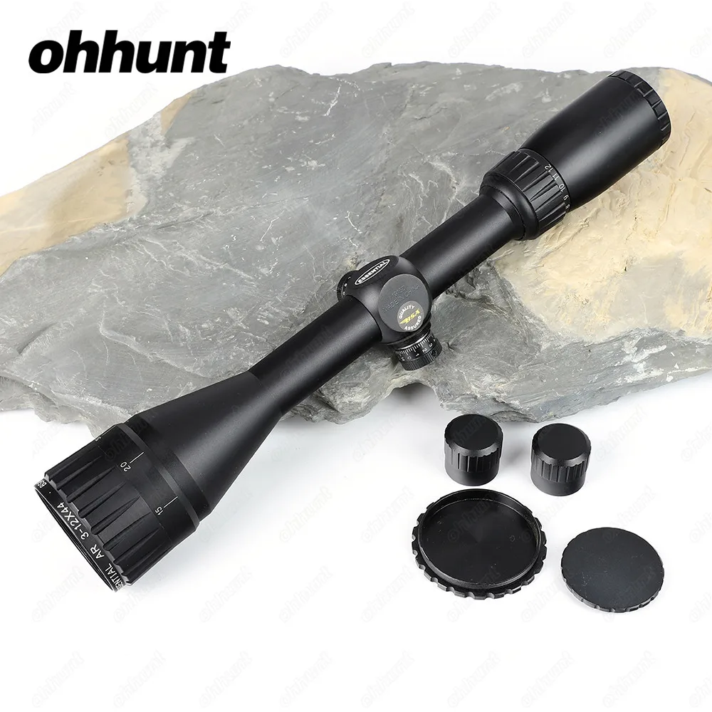 Тактический BSA эфирные AR 3-12X44 AO Воздушный пистолет Mil-dot винтовки прицелы для охоты прицелы для стрельбы с крышкой объектива