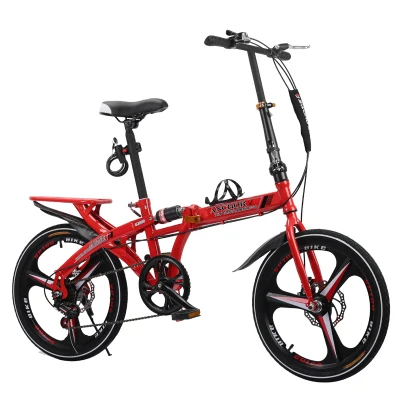 3 cutter red Бренд мужской BMX велосипед 20 дюймов колеса из углеродистой стали рама мягкий хвост дисковый тормоз складной Bicicleta детский женский велосипед - Цвет: 3 cutter red