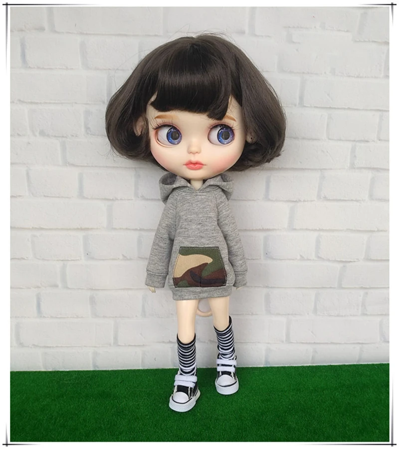 Одежда для кукол Blyth 1 шт. модная Толстовка с длинным рукавом ob24 Azone Licca Barbies Kurhn 30 см