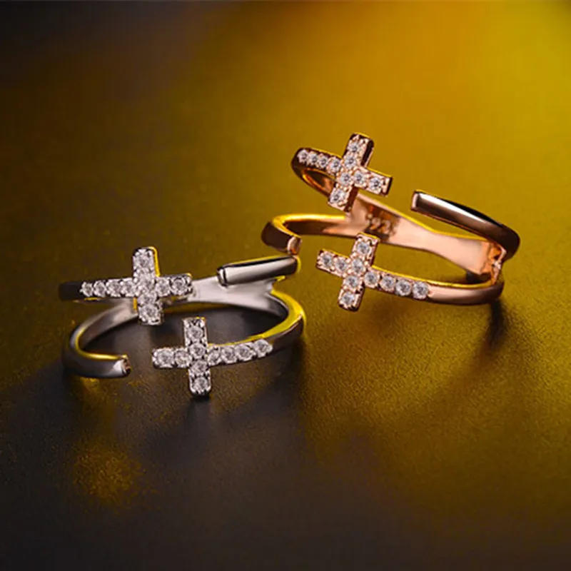 TJP Trendy 925 Silver Rings For Women Wedding Party Jewelry Fashion Girl Rose Gold Finger Accessories Hot Lady Bride Bijou | Украшения и