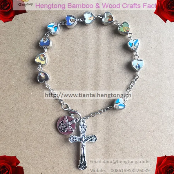 Бесплатная доставка 5 шт./упак. необычные металлические сердца браслет из бисера