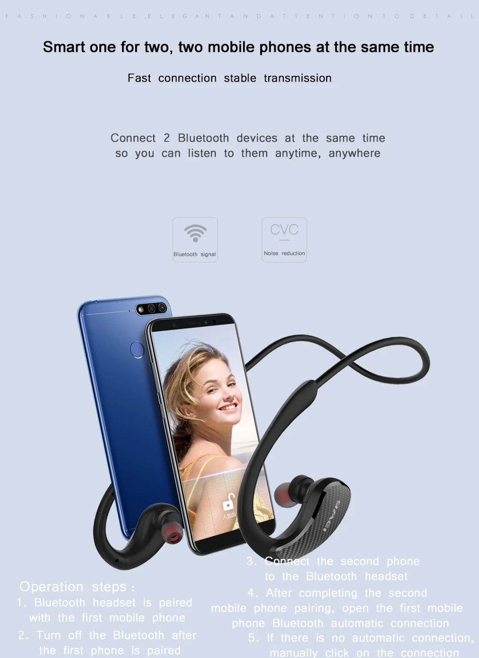 AWEI A881BL Bluetooth беспроводные наушники спортивные водонепроницаемые музыкальные наушники шумоподавление с микрофоном гарнитура для мобильного телефона